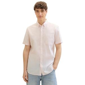 Tom Tailor Denim Men's 1041393 Shirt, 35477-White Coral Green Structure, L Tom Tailor Denim Men's 1041393 Shirt, 35477-White Coral Green Structure, L