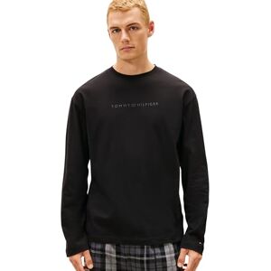 Tommy Hilfiger Men’s Cotton Long Sleeve Logo Pyjama Top, Black (Black), S Tommy Hilfiger Men’s Cotton Long Sleeve Logo Pyjama Top, Black (Black), S