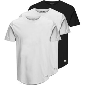 JACK & JONES Mens Jjenoa Tee Crew Neck 3pk Mp T-Shirt, White Black, XL UK JACK & JONES Mens Jjenoa Tee Crew Neck 3pk Mp T-Shirt, White Black, XL UK