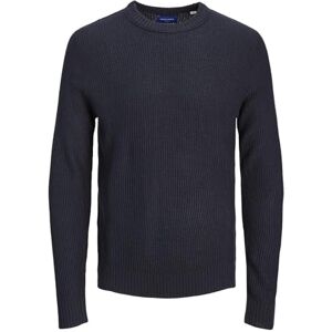 JACK & JONES Men's Jorkyle Knit Crew Neck Jumper, Total Eclipse, S JACK & JONES Men's Jorkyle Knit Crew Neck Jumper, Total Eclipse, S