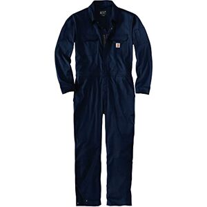Carhartt Men's Rugged Flex Canvas Coverall, Navy, S Carhartt Men's Rugged Flex Canvas Coverall, Navy, S