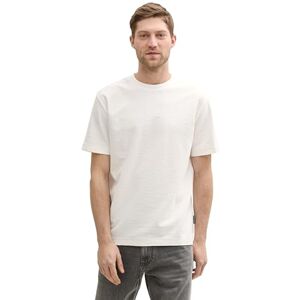 TOM TAILOR Men's 1046727 T-Shirt, 10332-Off White, XL TOM TAILOR Men's 1046727 T-Shirt, 10332-Off White, XL