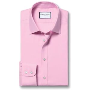 Charles Tyrwhitt Shirts for Men Pink Non Iron with 100% Cotton Twill Formal Dress Shirt for Work, Business & Weddings Slim Fit with Classic Collar Charles Tyrwhitt Shirts for Men Pink Non Iron with 100% Cotton Twill Formal Dress Shirt for Work, Business & Weddings Slim Fit with Classic Collar
