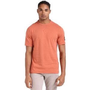Calvin Klein Men’s Short Sleeve Regular T-Shirt with Logo Badge, Orange (Aragon), XXS Calvin Klein Men’s Short Sleeve Regular T-Shirt with Logo Badge, Orange (Aragon), XXS