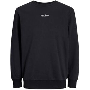 JACK & JONES Men's Jcoedition Sweat Crew Neck Gc Sweatshirt, Black/Detail: Mushroom Print, L JACK & JONES Men's Jcoedition Sweat Crew Neck Gc Sweatshirt, Black/Detail: Mushroom Print, L