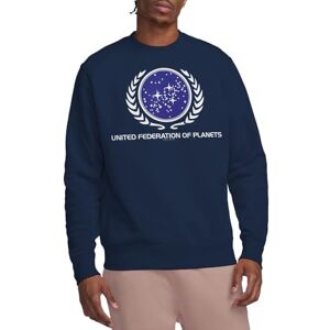 Star Trek United Federation Logo Crew Sweatshirt, Navy, X-Large Star Trek United Federation Logo Crew Sweatshirt, Navy, X-Large