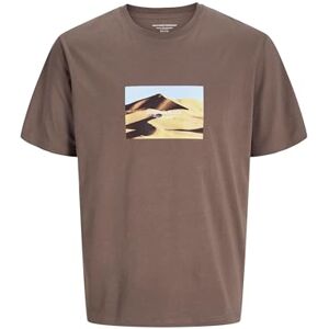 JACK & JONES Men's Male Gedruckt T-Shirt Jorvesterbro Picture Tee Ss Crew Neck Sn, Deep Taupe, S JACK & JONES Men's Male Gedruckt T-Shirt Jorvesterbro Picture Tee Ss Crew Neck Sn, Deep Taupe, S