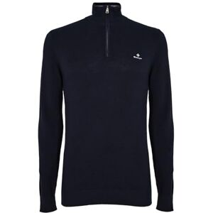GANT Mens Half Zip Jumper Evening Blue XL GANT Mens Half Zip Jumper Evening Blue XL