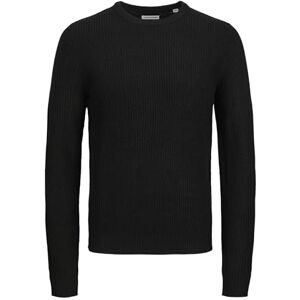 JACK & JONES Men's Jjelewis Knit Crew Neck Sn Jumper, Black, S JACK & JONES Men's Jjelewis Knit Crew Neck Sn Jumper, Black, S