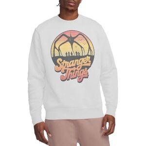 Stranger Things 80'S Sunset Mindflayer Group Unisex Sweatshirt, White, XX-Large Stranger Things 80'S Sunset Mindflayer Group Unisex Sweatshirt, White, XX-Large