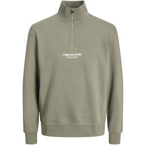 JACK & JONES Men's Jorvesterbro Sweat Quarter Zip Hn Noos Sweatshirt, Silver Sage, S JACK & JONES Men's Jorvesterbro Sweat Quarter Zip Hn Noos Sweatshirt, Silver Sage, S