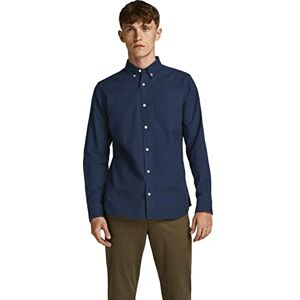 JACK & JONES Men's Jprbrook Oxford L/S Noos shirt, Navy Blazer/Fit:slim Fit, XXL UK JACK & JONES Men's Jprbrook Oxford L/S Noos shirt, Navy Blazer/Fit:slim Fit, XXL UK