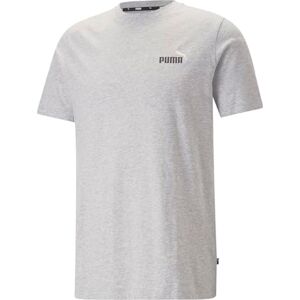 Puma ESS+ 2 Col Small Logo Tee Light Gray Heather Puma ESS+ 2 Col Small Logo Tee Light Gray Heather