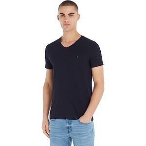 Tommy Hilfiger Men's Core Stretch Slim V-Neck Tee Mw0mw27540 S/S T-Shirts, Blue (Desert Sky), S Tommy Hilfiger Men's Core Stretch Slim V-Neck Tee Mw0mw27540 S/S T-Shirts, Blue (Desert Sky), S