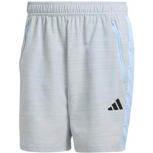 adidas Men's Train Essentials Woven Melange Shorts, Glow Blue Mel, XXL adidas Men's Train Essentials Woven Melange Shorts, Glow Blue Mel, XXL
