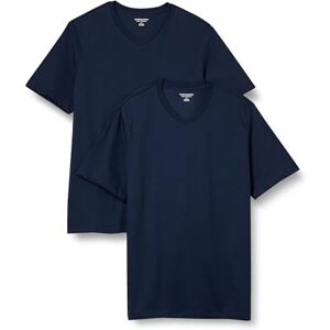Amazon Essentials Men's Regular-Fit Short-Sleeve V-Neck T-Shirt (Available in Big & Tall), Pack of 2, Navy, 5X-Large Big Tall Amazon Essentials Men's Regular-Fit Short-Sleeve V-Neck T-Shirt (Available in Big & Tall), Pack of 2, Navy, 5X-Large Big Tall