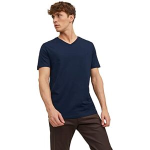 JACK & JONES Men's Jjeorganic Basic Tee Ss V-Neck Noos T-Shirt, Blazer Navy, XS JACK & JONES Men's Jjeorganic Basic Tee Ss V-Neck Noos T-Shirt, Blazer Navy, XS