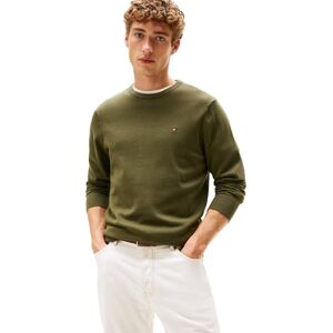 Tommy Hilfiger Men’s Essential Cotton Round Neck Jumper, Green (Huntsman Green), XL Tommy Hilfiger Men’s Essential Cotton Round Neck Jumper, Green (Huntsman Green), XL