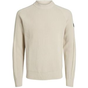 JACK & JONES Men's Jcofilo Knit Mock Neck Sn Jumper, Moonbeam, XL JACK & JONES Men's Jcofilo Knit Mock Neck Sn Jumper, Moonbeam, XL