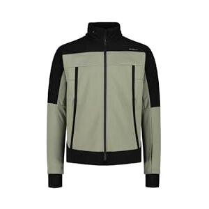 CMP Men's jacket with fixed hood in softshell coupled, Sage, 54 CMP Men's jacket with fixed hood in softshell coupled, Sage, 54