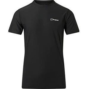 Berghaus Men's 24/7 Short Sleeve Crew Tech Baselayer T-Shirt Moisture Wicking Breathable, Black/Black, XL Berghaus Men's 24/7 Short Sleeve Crew Tech Baselayer T-Shirt Moisture Wicking Breathable, Black/Black, XL