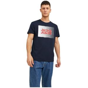 JACK & JONES Men's T-Shirts Short Sleeve Designer O-Neck Tee Top, Navy Colour, UK Size XL JACK & JONES Men's T-Shirts Short Sleeve Designer O-Neck Tee Top, Navy Colour, UK Size XL