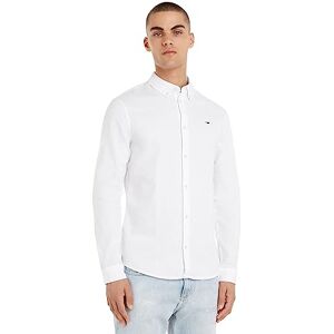 Tommy Jeans Men's Tjm Slim Stretch Oxford Shirt Dm0dm09594 T-Shirt, White, XS Tommy Jeans Men's Tjm Slim Stretch Oxford Shirt Dm0dm09594 T-Shirt, White, XS