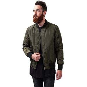 Urban Classics Men's 2-Tone Bomber Jacket, Multicolour (Darkolive/Black), X-Large Urban Classics Men's 2-Tone Bomber Jacket, Multicolour (Darkolive/Black), X-Large