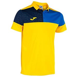 Joma Men's Crew V T-Shirt, Royal Navy Yellow, S Joma Men's Crew V T-Shirt, Royal Navy Yellow, S