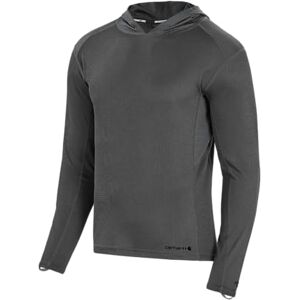 Carhartt Men's Force Midweight Micro-Grid Base Layer Hoodie, Asphalt, XL Carhartt Men's Force Midweight Micro-Grid Base Layer Hoodie, Asphalt, XL