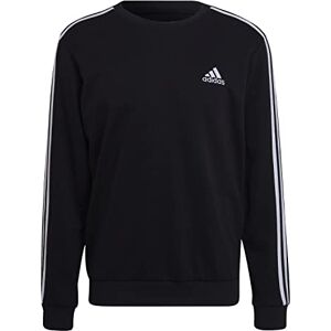 adidas GK9078 M 3S FT SWT Sweatshirt Men's black/white Size M adidas GK9078 M 3S FT SWT Sweatshirt Men's black/white Size M