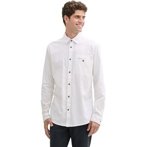 TOM TAILOR Men's 1043804 Shirt, 20000-White, XXL TOM TAILOR Men's 1043804 Shirt, 20000-White, XXL