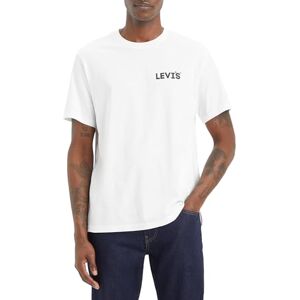 Levi's Men's SS Relaxed Fit Tee T-Shirt, Headline Logo 2 White+, S Levi's Men's SS Relaxed Fit Tee T-Shirt, Headline Logo 2 White+, S