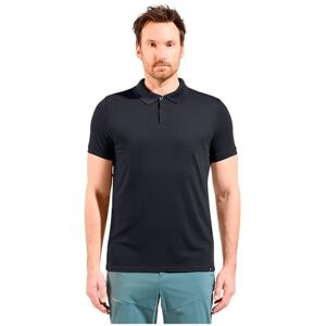 Odlo Men's Ascent Polo Shirt with Natural Fibres Hiking Shirt Black Odlo Men's Ascent Polo Shirt with Natural Fibres Hiking Shirt Black