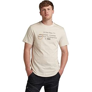 G-STAR RAW G-Star Men's Lash Text Graphic T-Shirt, White (dk talc D21200-336-A488), XS G-STAR RAW G-Star Men's Lash Text Graphic T-Shirt, White (dk talc D21200-336-A488), XS