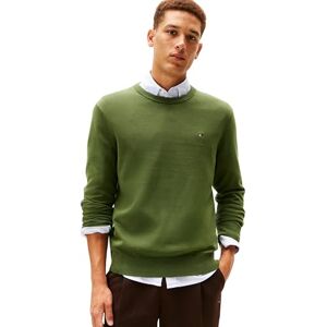 Tommy Hilfiger Men Essential SSNL Cotton Crew Neck MW0MW39999 Pullover Sweater, Green, M Tommy Hilfiger Men Essential SSNL Cotton Crew Neck MW0MW39999 Pullover Sweater, Green, M