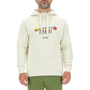 JEEP O102889-W497 J MAN HOODED SWEATSHIRT GRILLE Camou Bark Print J23W Birch White S JEEP O102889-W497 J MAN HOODED SWEATSHIRT GRILLE Camou Bark Print J23W Birch White S