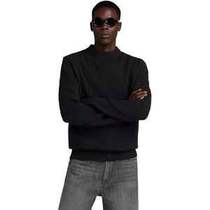 G-STAR Men's Cable Knitted Sweater, Black (dk black D23939-D447-6484), L G-STAR Men's Cable Knitted Sweater, Black (dk black D23939-D447-6484), L