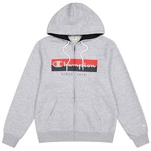 Champion Men's Legacy Graphic Shop Authentic (220247) -Soft Compact Powerblend Fleece Full-Zip Hooded Sweatshirt, Grey (EM021), XL Champion Men's Legacy Graphic Shop Authentic (220247) -Soft Compact Powerblend Fleece Full-Zip Hooded Sweatshirt, Grey (EM021), XL
