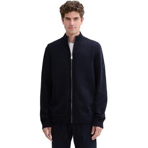 TOM TAILOR Men's 1044559 Cardigan Sweater, 13160-Knitted Navy Melange, L TOM TAILOR Men's 1044559 Cardigan Sweater, 13160-Knitted Navy Melange, L