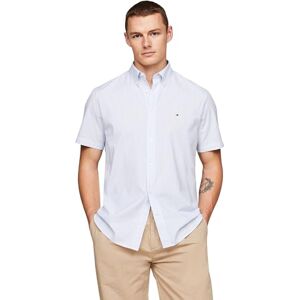 Tommy Hilfiger Men Shirt Flex Poplin Short-Sleeve, Multicolor (Cloudy Blue/Optic White), XS Tommy Hilfiger Men Shirt Flex Poplin Short-Sleeve, Multicolor (Cloudy Blue/Optic White), XS