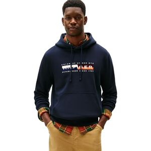 Tommy Hilfiger Men’s Colour Block Graphic Hoodie with Logo, Blue (Desert Sky), M Tommy Hilfiger Men’s Colour Block Graphic Hoodie with Logo, Blue (Desert Sky), M