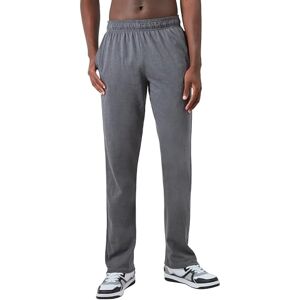 Champion Men's Everyday Cotton Open Bottom Pant, Granite Heather, Medium Champion Men's Everyday Cotton Open Bottom Pant, Granite Heather, Medium