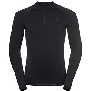 Odlo Men Functional long-sleeve shirt with zipper PERFORMANCE WARM ECO, black new graphite grey, XL Odlo Men Functional long-sleeve shirt with zipper PERFORMANCE WARM ECO, black new graphite grey, XL