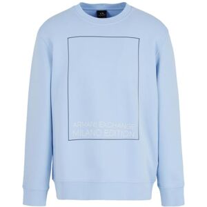Armani Exchange Men's Milano Edition Pullover Crew Neck Sweatshirt, Placid Blue, L Armani Exchange Men's Milano Edition Pullover Crew Neck Sweatshirt, Placid Blue, L