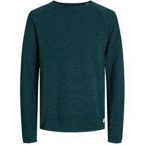 JACK & JONES Mens Melange Sweater Long Sleeve Cotton Deep Teal XS JACK & JONES Mens Melange Sweater Long Sleeve Cotton Deep Teal XS