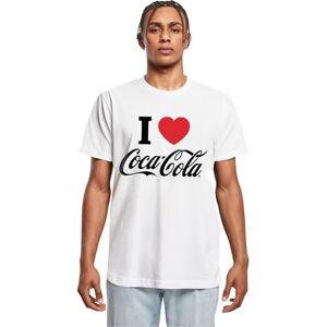 MERCHCODE Men's Mc894-coca Cola I Love Coke Tee T-Shirt, White, XS MERCHCODE Men's Mc894-coca Cola I Love Coke Tee T-Shirt, White, XS