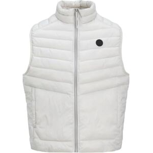 JACK & JONES Men's Jjesprint Noos Collar-Body Warmer Quilted Vest, Glacier Grey/Detail:Castlerock Contrast, S JACK & JONES Men's Jjesprint Noos Collar-Body Warmer Quilted Vest, Glacier Grey/Detail:Castlerock Contrast, S