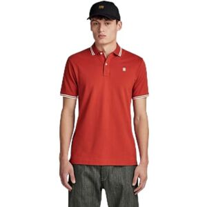G-STAR Men's Dunda Slim Stripe Polo , Orange (rooibos tea D17127-5864-G052), M G-STAR Men's Dunda Slim Stripe Polo , Orange (rooibos tea D17127-5864-G052), M