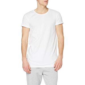 Urban Classics Men's Long Shaped Side Zip tee T-Shirt, White (White 220), S Urban Classics Men's Long Shaped Side Zip tee T-Shirt, White (White 220), S